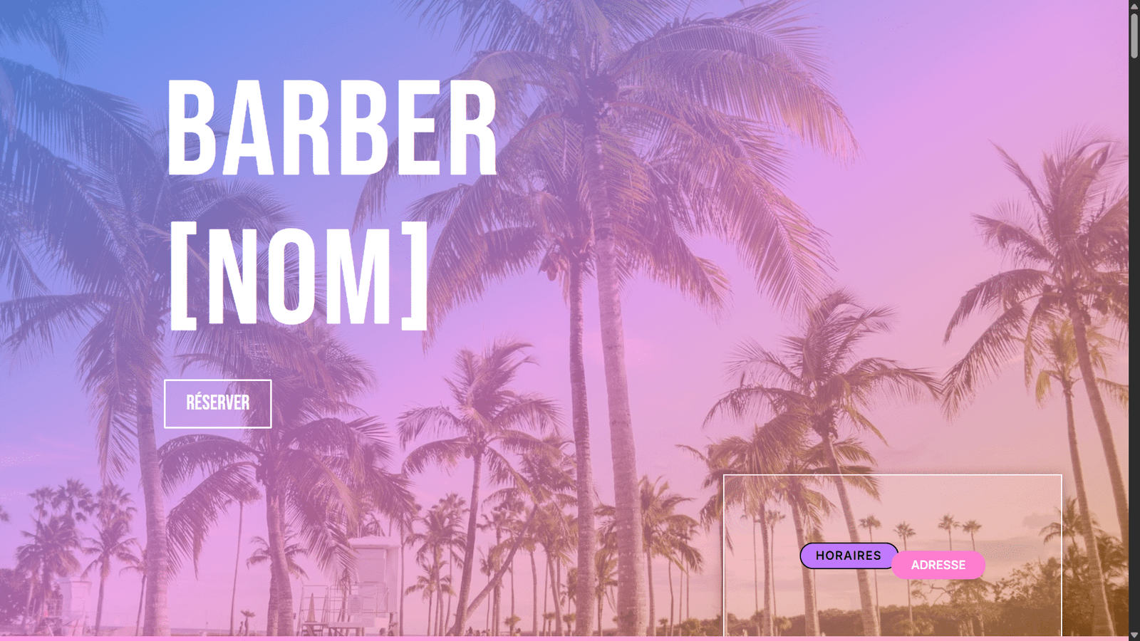 Voir la démo du site web du salon de coiffure