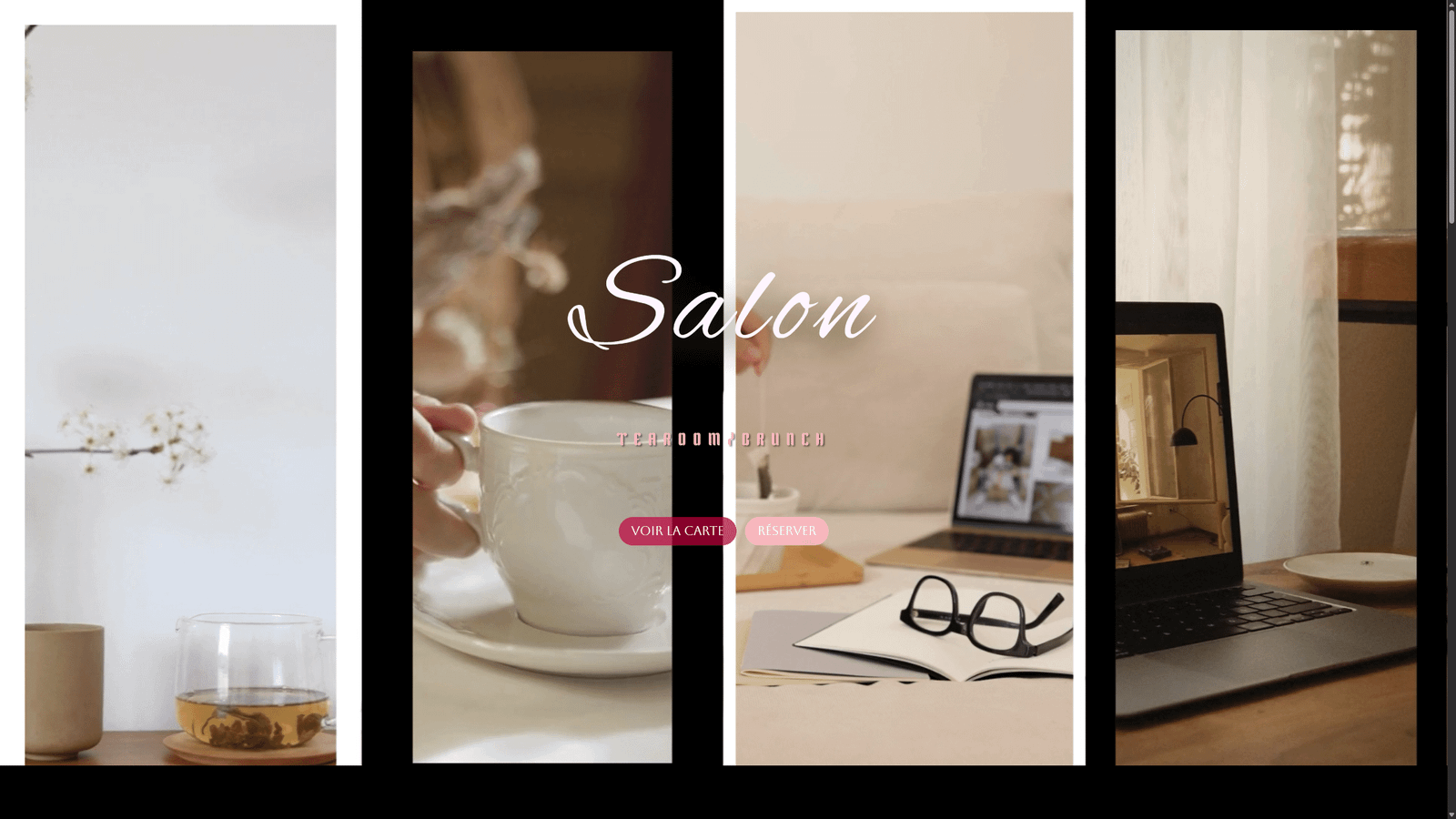 Voir la démo du site web du salon de thé